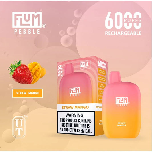 Flum pebble-straw mango 6000 - vaporini