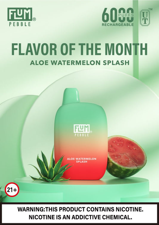 Flum pebble-aloe watermelon splash 6000 - vaporini