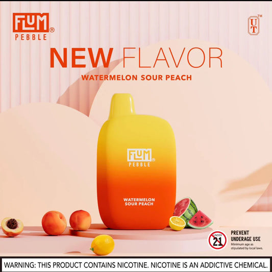Flum pebble-watermelon sour peach 6000 - vaporini