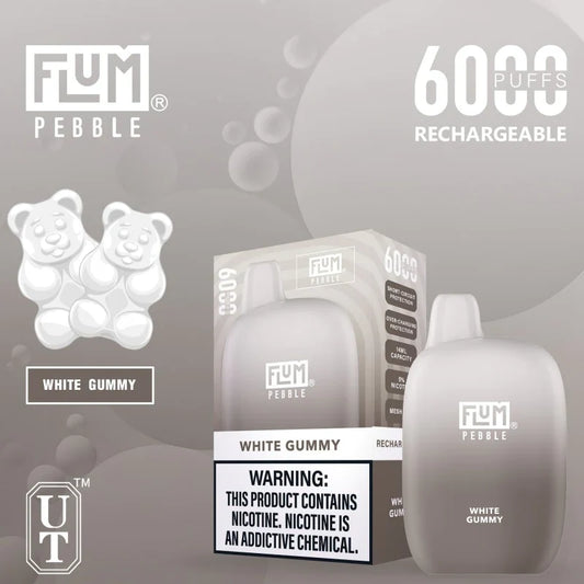 Flum pebble-white gummy 6000 - vaporini